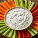 cottage cheese ranch dip with fresh vegetables