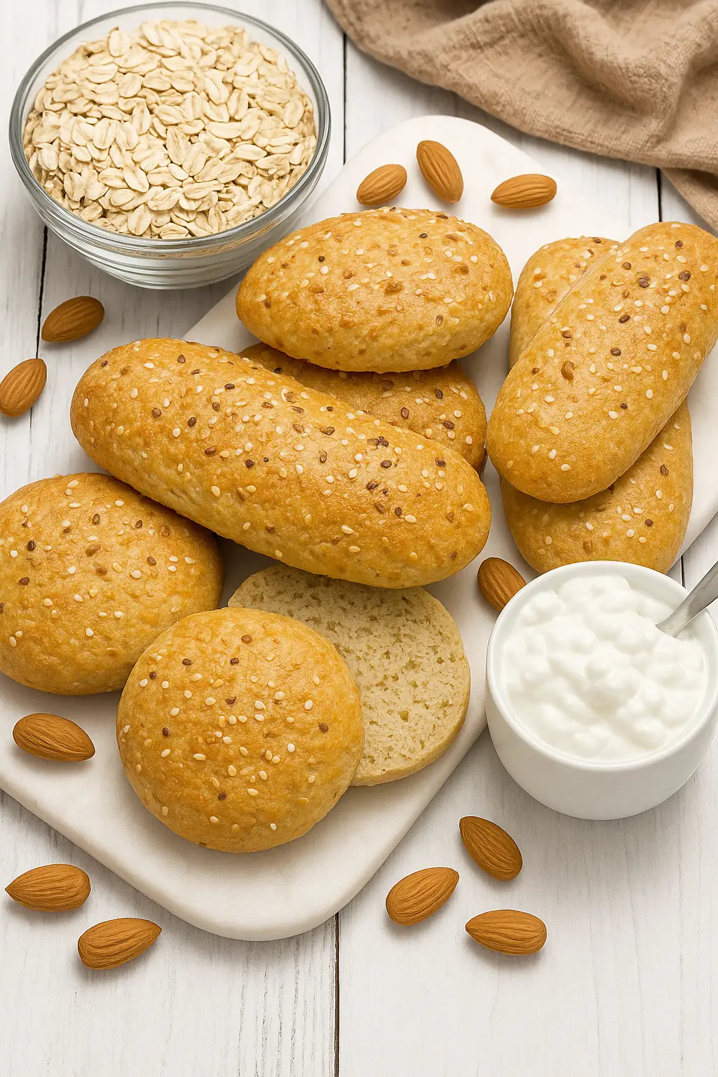 Cottage Cheese Bread: The Delicious Protein-Packed Loaf You’ll Love 5 Freshly sliced cottage cheese bread on wooden board
