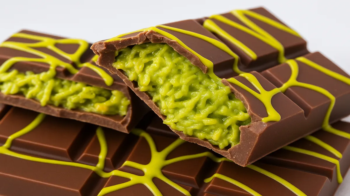 A luxury Dubai chocolate bar