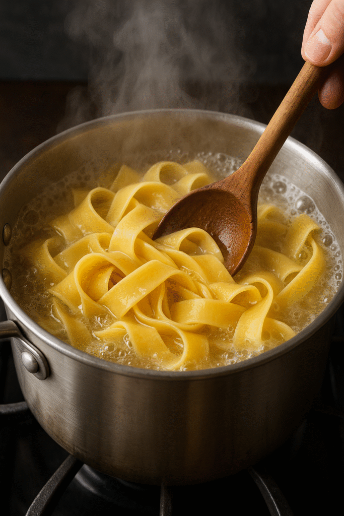 How to Master the Art of Pappardelle Pasta: A Deliciously Complete Guide 8 Cooking pappardelle pasta in boiling salted water