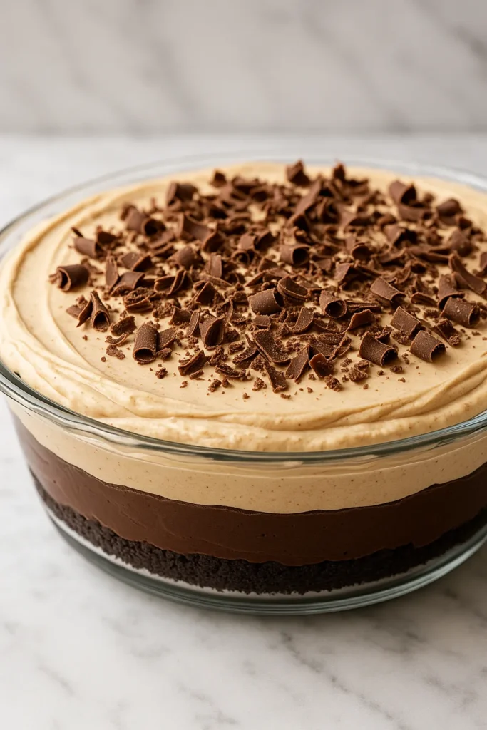 Rock Bottom Pie: The Best No-Bake Comfort Dessert Ever 12 Full Rock Bottom Pie with chocolate shavings