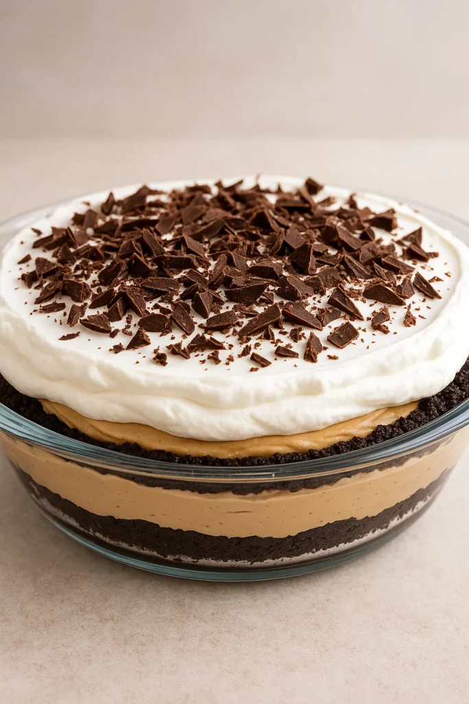 Rock Bottom Pie: The Best No-Bake Comfort Dessert Ever 8 Full Rock Bottom Pie with chocolate shavings