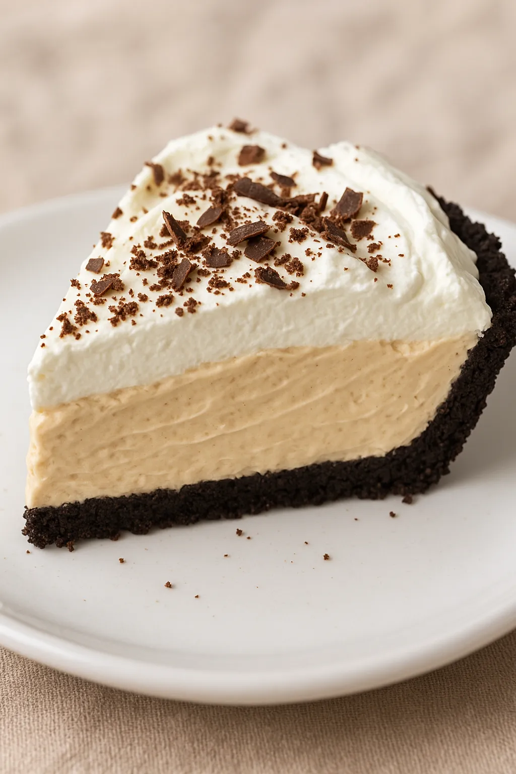 Rock Bottom Pie: The Best No-Bake Comfort Dessert Ever 7 Rock Bottom Pie slice on white plate