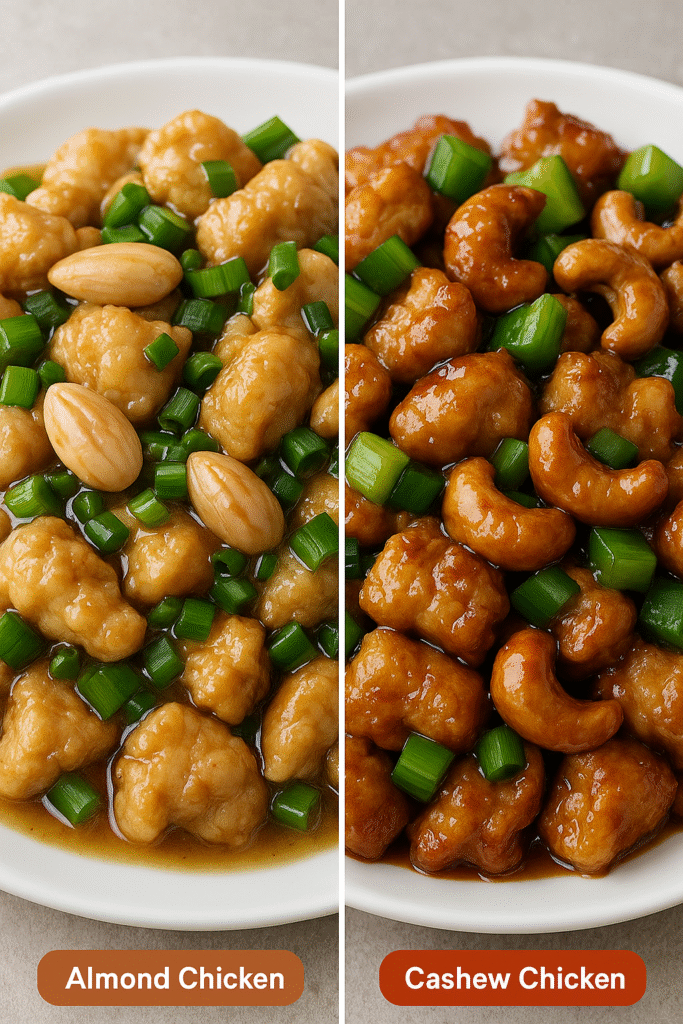 Almond Chicken: The Ultimate Guide to a Crunchy, Comforting Favorite 7 almond chicken and cashew chicken comparison plate