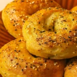 Delicious and fresh cottage cheese bagels cooling