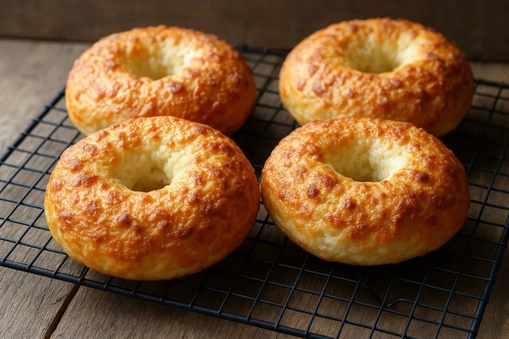 Cottage Cheese Bagels: The Breakfast I Didn’t Know I Needed 8 fresh cottage cheese bagels cooling on wire rack