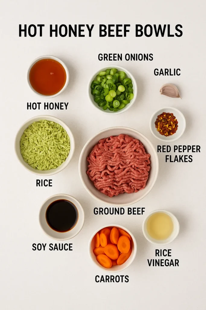 Hot Honey Beef Bowl: The Best Viral Dinner That Packs Bold Flavor 8 hot honey beef bowls ingredients