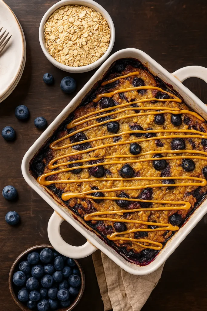 Protein Baked Oats That’ll Make You Jump Out of Bed 8 Protein baked oats served warm with berries and almond butter
