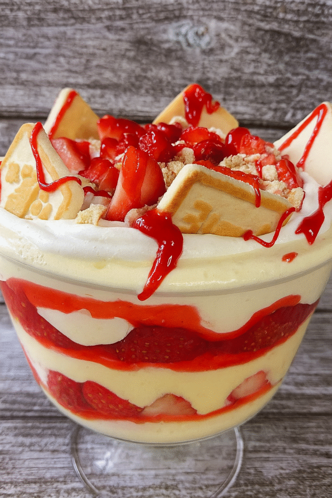 Strawberry Banana Pudding: The Ultimate Creamy Dessert Everyone Loves 14 Strawberry banana pudding served at elegant cup
