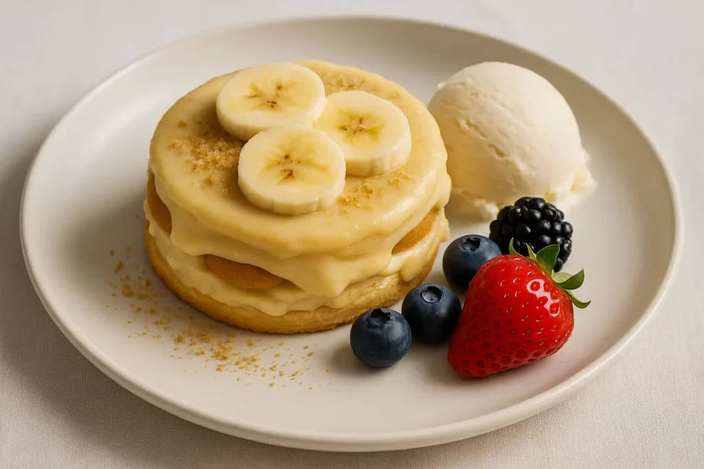 The Best Vegan Banana Pudding Recipe (Dairy-Free & Delicious) 8 Vegan banana pudding served with ice cream