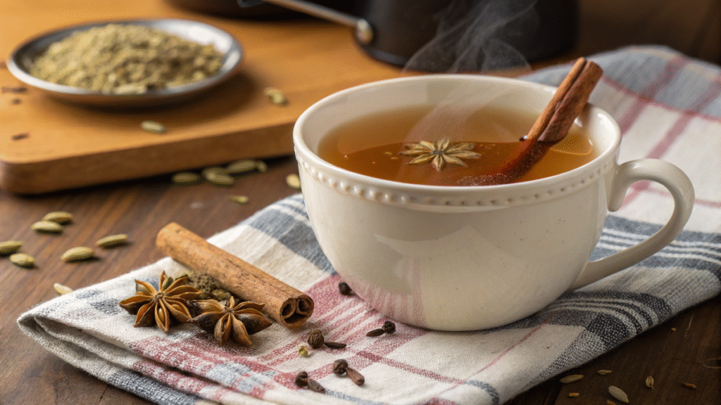 Saunf tea for weight loss in a glass cup