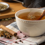 Saunf tea for weight loss in a glass cup