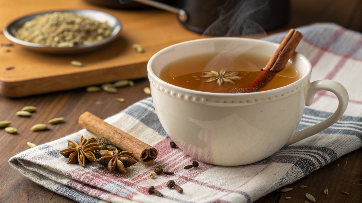 Saunf tea for weight loss in a glass cup