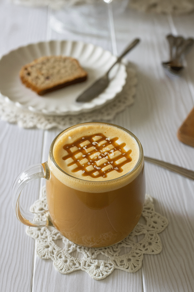 Banana Bread Latte: Your New Favorite Comfort Drink 9 Banana bread latte in a mug with cinnamon foam